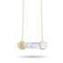 Howlite | Or | Collier barre de pierres précieuses